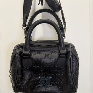 Juicy Couture Semi Charmed Black Embossed Satchel